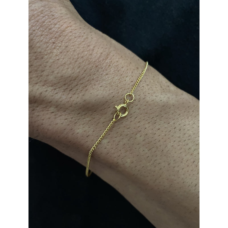 Pulseira Gourmet 1x1 1.5mm Folheado a Ouro 18k - 20cm